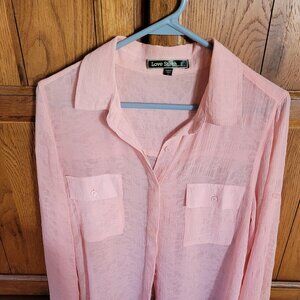 Like New Gorgeous Love Stitch Blouse Sz Medium-Unique